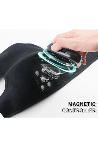 Fochsia Siyah Usb Şarjlı Isıtmalı Diz Masaj Aleti Omuz Dirsek Isıtıcılı Ayarlanabilir Titreşimli Bacak Masajı Altın