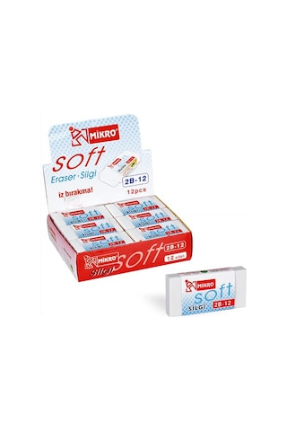 Mikro Soft 2B-12 Silgi – 12’li Set