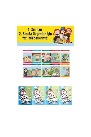 1.sınıftan 2.sınıfa Geçenler İçin Ata Tatilde +10 Lu Hikaye Seti 6