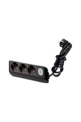3'lü Anahtarlı Topraklı Kablolu Çocuk Korumalı Priz - 2 Metre 0,25 mm² / 0.34 mm²