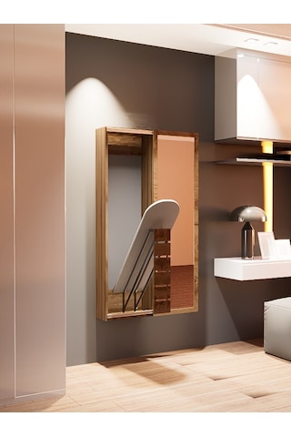 Aynalı Katlanabilir Dolaplı Ütü Masası