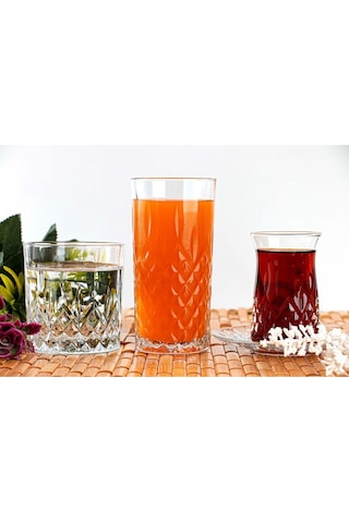 Plt Design Lav Odin 25 Parça Sofra Seti - Bardak Seti-çay-meşrubat-su Bardağı Ve Karaf