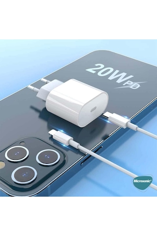 Lexroo İphone 16 Type-c To Type-c 2 İn 1 Şarj Seti İphone 16 İle Uyumlu Kablo - Beyaz