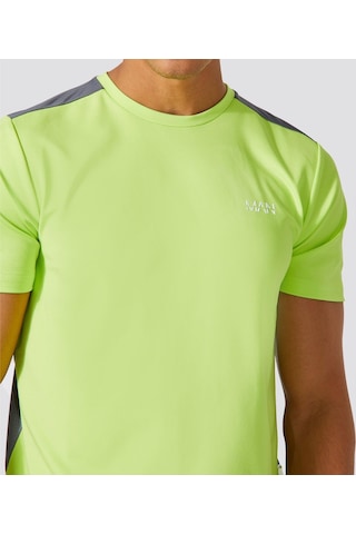 Nature The Brand Neon Yeşil Performans T-shirt Sırt Mesh Panel Detaylı SIYAH