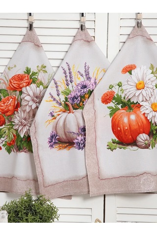 Kuz'kina Hatka 3 Parçalık Mutfak Havlusu Seti 339526808 Turuncu