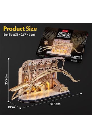 Natural Museum - Mavi Balina 3d Puzzle Led Işıklı L545h