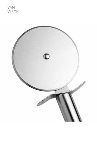 Paslanmaz Çelik Pizza Kesici 9 Cm Bıçaklı Hamur Ruleti, Ergonomik Saplı Mutfak Kesme Aparatı Metal