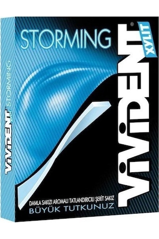 Vivident Xylit Storming Damla Sakız Aromalı Tatlandırıcılı Sakız 18 x 33 G