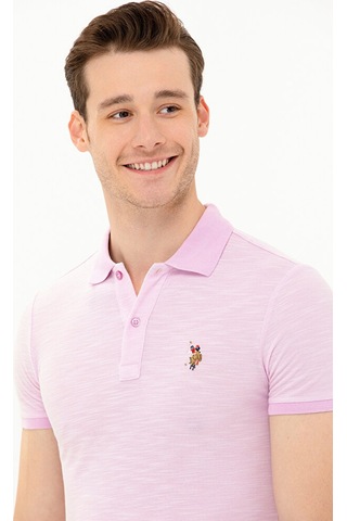 U.S. Polo Assn. Erkek Polo Yaka T-shirt 50263371-vr211 Pembe