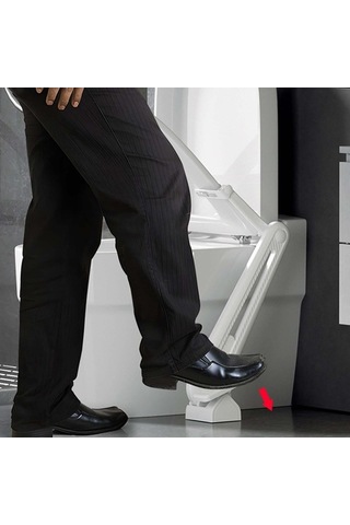 Trendooze Klozet Kaldırıcı Pedalı Evrensel Fotoselli Beyaz Banyo Kullanımı İçin Beyaz