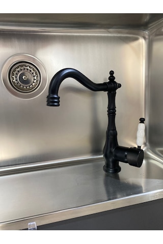 Armour Armatür Rustik Lavabo Bataryası Siyah