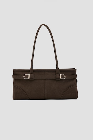 Enyola Vintage Süet Çanta Kahve Kahve