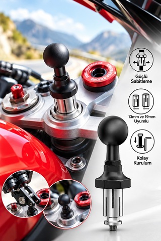 Racing Rbh-m6eb-19 Çatal Gövde Bağlantı Aparatı 13-19 Mm Telefon Ve Aksiyon Kamera Uyumlu Çok Renkli