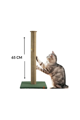 65 Cm Büyük Kedi Tırmalam Tahtası Catnipli Uzun Tırmalama Tahtası Yeşil