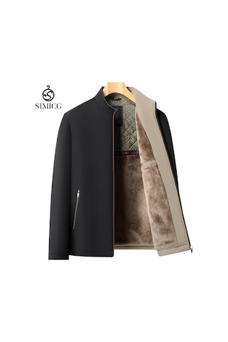 Polar Astarlı Ve Kalınlaştırılmış Kapitone Dik Yakalı Erkek Ceketi Siyah