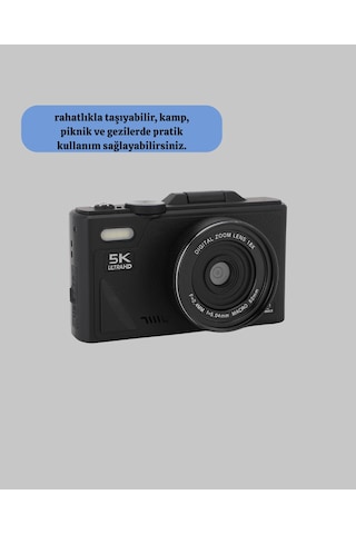5k Uhd Dijital Kamera 75mp Sensör 18x Zoom Stabilizasyonlu