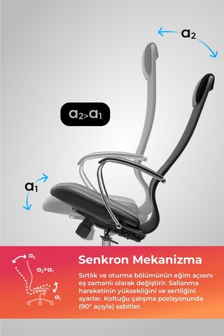 Ergolife Sit 8 Ofis Koltuğu Krom Ayaklı, Fileli, Yüksek Arkalıklı, Siyah, Bilgisayar Sandalyesi -1b9.55.1.403 Çok Renkli