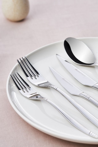 Karaca Elegance Holey Platin 12 Kişilik 84 Parça Çatal Kaşık Bıçak Takımı