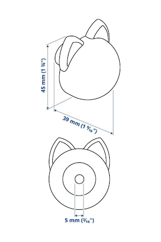 Ikea Grejsımojs 2'li Mobilya Kulpu 38 Mm Yeşil