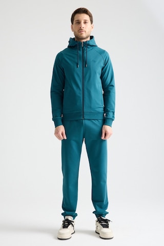 Shooter Sportswear Elit Class Füme Erkek Eşofman Takımı Mevsimlik Kapüşonlu Manşetli Rahat Kalıp Petrol Mavisi