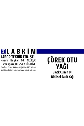 Labkim Çörek Otu Yağı 0.5 Litre 500 ML