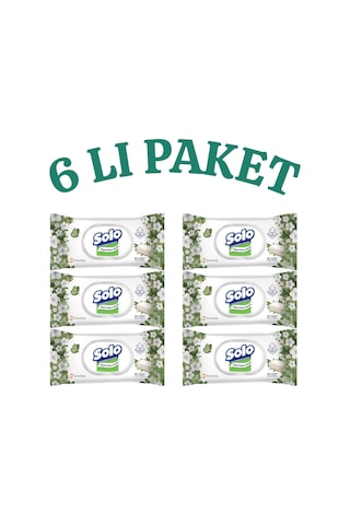 Islak Havlu Beyaz Sabun Kokulu Paket 90 Yaprak 540 Yaprak Bebek Kullanımına Uygun 6'lı Set