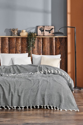 Rebeka Yelda Model Antrasit - Çift Kişilik Pike Antrasit