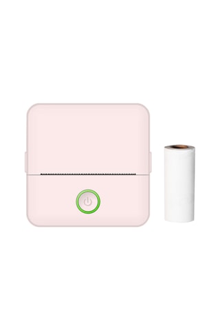 Yunboo X6 Pembe Mini Termal Yazıcı - Bluetooth 4.0, 800mah Pil, 57x25mm Kağıt, 200dpi - El Defteri, Fiş, Fotoğraf Yazdırma - 1 Adet Termal Kağıt İle