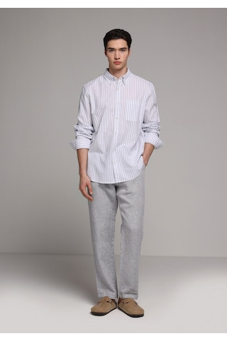 Colin's Colins Regular Fit Shirt Neck Çizgili Erkek Lacivert Uzun Kol Gömlek Cl1080091 Q1.v2 Nav