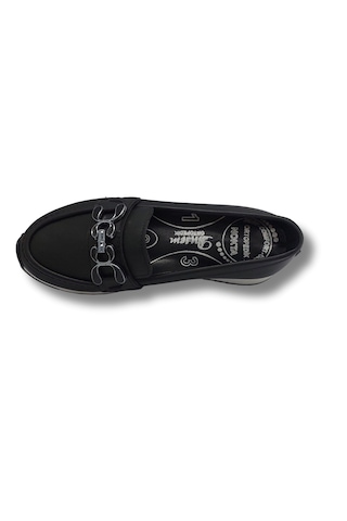 Tarzbu Kadın Siyah Taşlı Tokalı Comfort Loafer Ayakkabı, Rahat Taban, Düz Kadın Babet Ayakkabı Taslıtokalıtarzkl1 1961 Sıyah