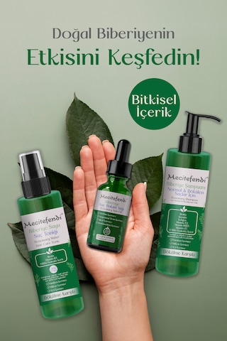 Mecitefendi Biberiye Şampuan 150 ML + Biberiye Serumu 50 ML + Tonik 150 ML