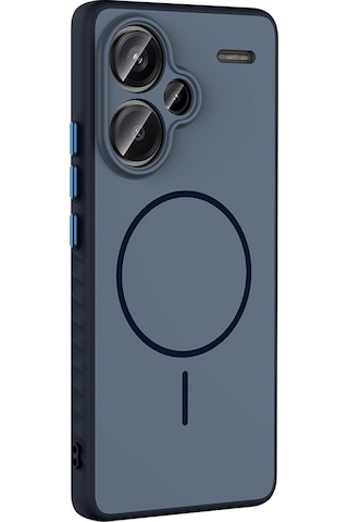 Redmi Note 13 Pro Plus 5g Kılıf M-safe Şarj Özellikli Mkst Tea Kapak - Lacivert Lacivert
