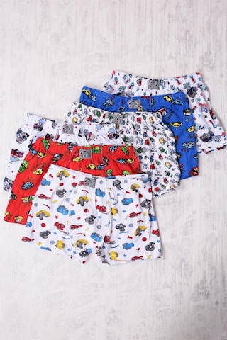 Gümüş 6'lı Erkek Çocuk Karışık Desenli Boxer Karışık