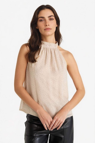 Defacto Regular Fit Halter Yaka Şifon Kolsuz Bluz G0129ax25auer233 Ekru