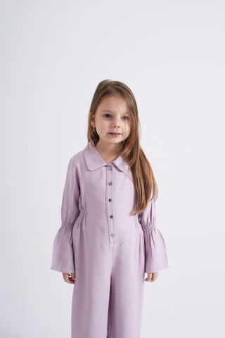Oliventhekid Lila Lastikli Kız Çocuk Tulum Lila Lila