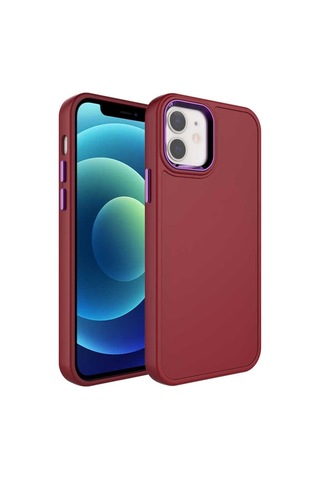 Apple Uyumlu iPhone 11 Kılıf Metal Çerçeve Ve Buton Tasarımlı Sert Zore Botox Kapak Koyu Yeşil