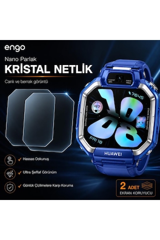 Huawei Watch Kids X1 İle Uyumlu Ekran Koruyucu Nano Parlak Çizilmeye Dayanıklı 2 Adet