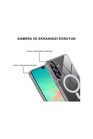 Samsung Galaxy Uyumlu A17 Şeffaf Magsafe Kılıf Mtl Safe