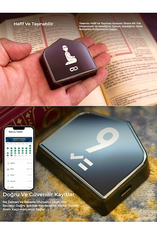 Iqibla Smart Salat Counter SC01 - Rekat Sayacı Siyah