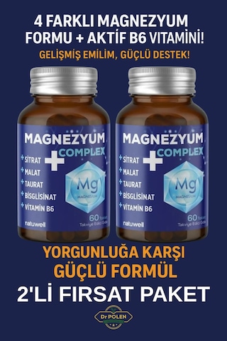 Magnezyum Complex 60 Tablet X 2 Adet