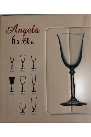 Bohemia 6 Parça Cristal Angela Kadeh Seti 350 Ml