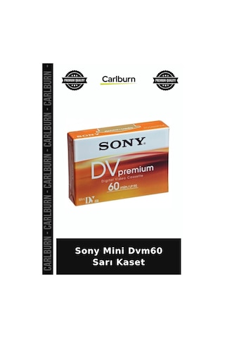 Delux Serisi Sony Mini Dvm60 Sarı Kaset Kamera Medya Arşiv Bandı Görüntü Kaseti