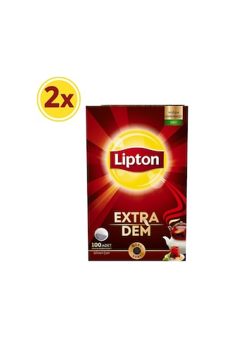 Lipton Extra Dem Siyah Demlik Poşet Çay 2'li 100 x 3.2 G