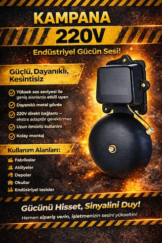 İşyeri Fabrika Paydos Mola Saati Zil Rölesi Ve Kampana Zil