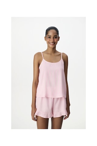 Penti Pembe Çizgili Şort Pijama Takımı