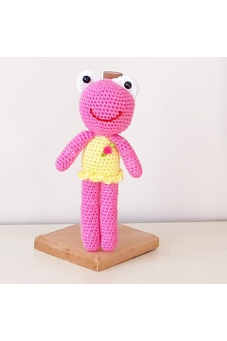 Amigurumi Örgü Oyuncak Kurbağa Kız