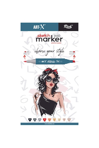 Art-x Sketch Marker Çift Taraflı Kalem No:444