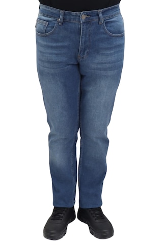 Hacker Denim Hacker Dmctekstil Erkek Y877 Yüksek Bel Rahat Kesim Boru Paça Jean Pantolon Mavi