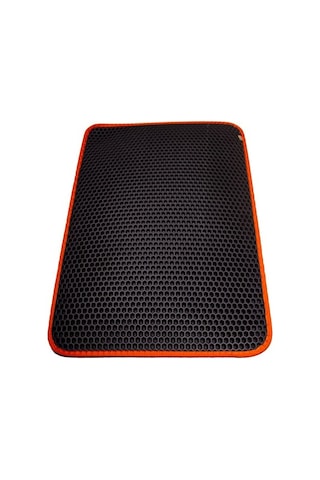 Cattie Altıgen Model Kum Toplayıcı Fonksiyonel Kedi Paspası Large Turuncu 50x75 Cm