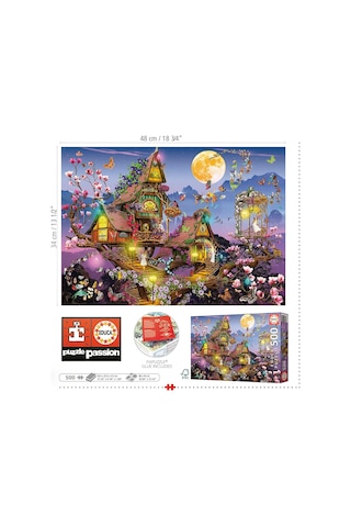 Educa 500 Parçalık Peri Evi Fantastik Puzzle - 19554 - Fairy House